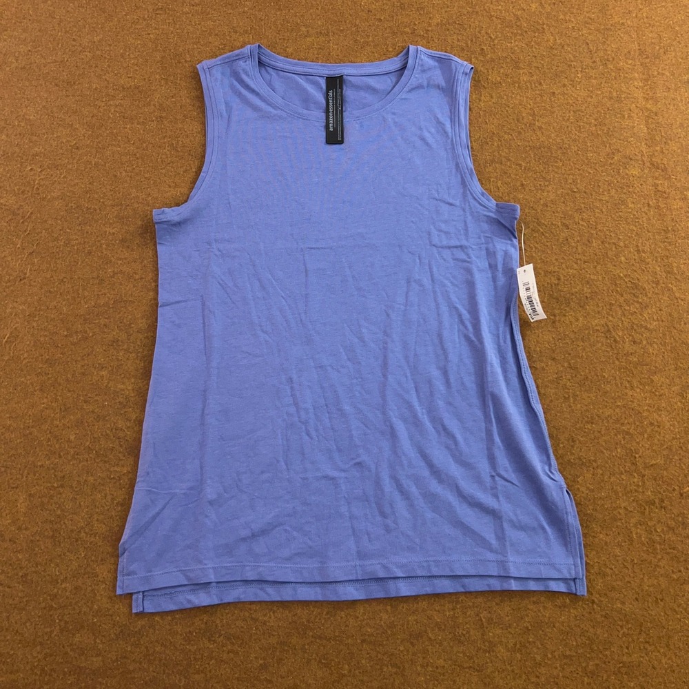 Amazon Essentials Womens XS Blue Cotton Modal Sleeveless Tank Top NWT